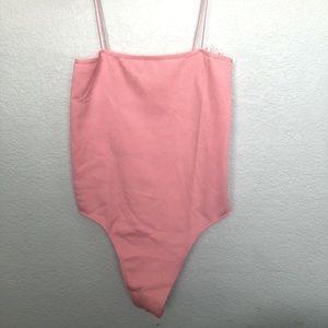 Pacsun light pink cord strap bodysuit
